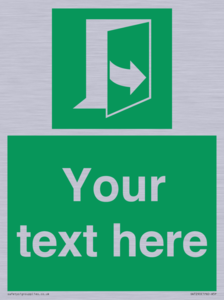 Custom sign safe condition door opens pulling left hand side